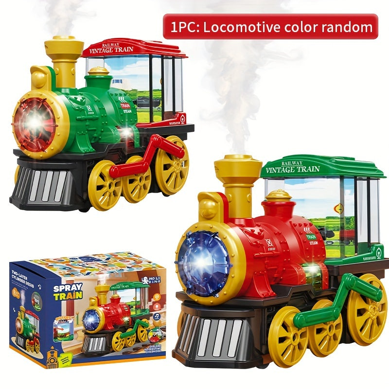 Interactieve Stoomtrein Speelgoed | Elektrische Locomotief met Rook, Licht & Geluid | Perfect Cadeau voor Kinderen 3-5 Jaar