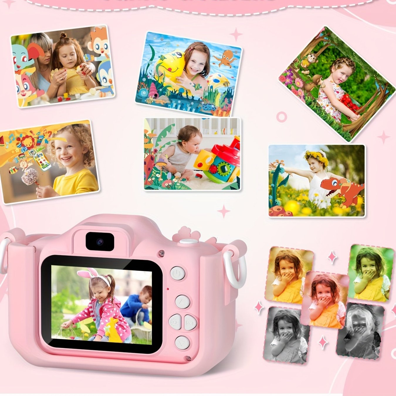 Kinderen Unicorn Selfie Camera | High-Definition Oplaadbare Digitale Camera met 32G SD Kaart | Perfect Cadeau voor Verjaardagen & Kerstmis