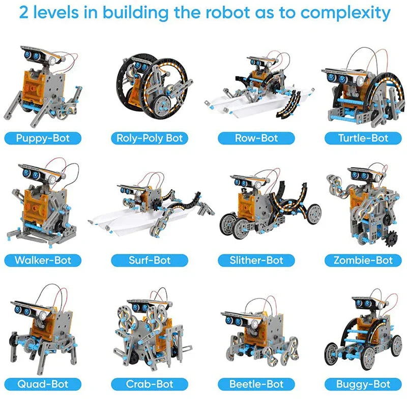 12 in 1 Experiment Solar Robots Technologische Gadgets Kit voor kinderen l Educatief Speelgoed 4+ Jaar