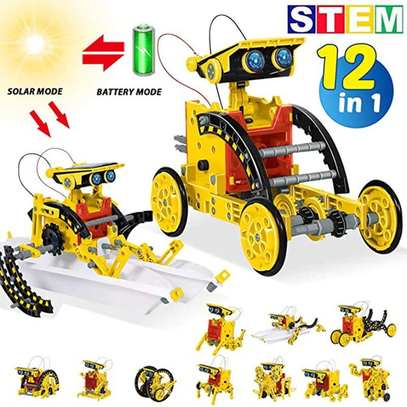 12 in 1 Experiment Solar Robots Technologische Gadgets Kit voor kinderen l Educatief Speelgoed 4+ Jaar