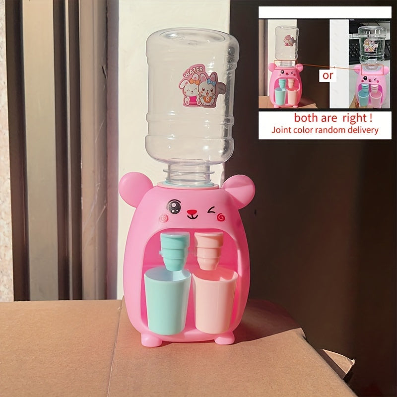 Waterdispenser Speelset voor Kinderen | Miniatuur Drinkfontein in de Vorm van een Beer met Bekers, Fantasierijk Keukenspeelgoed voor Kinderen van 3-6 Jaar