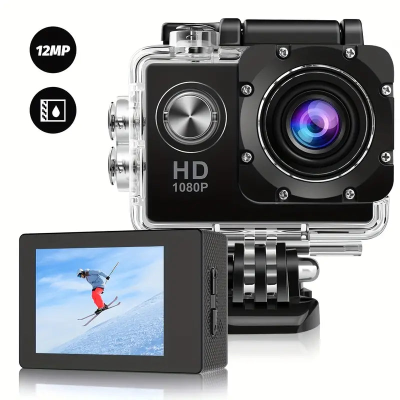 SportsPro l Sport Action Camera Zwart  l GO PRO l Waterdicht & 140 ° Wide Angle