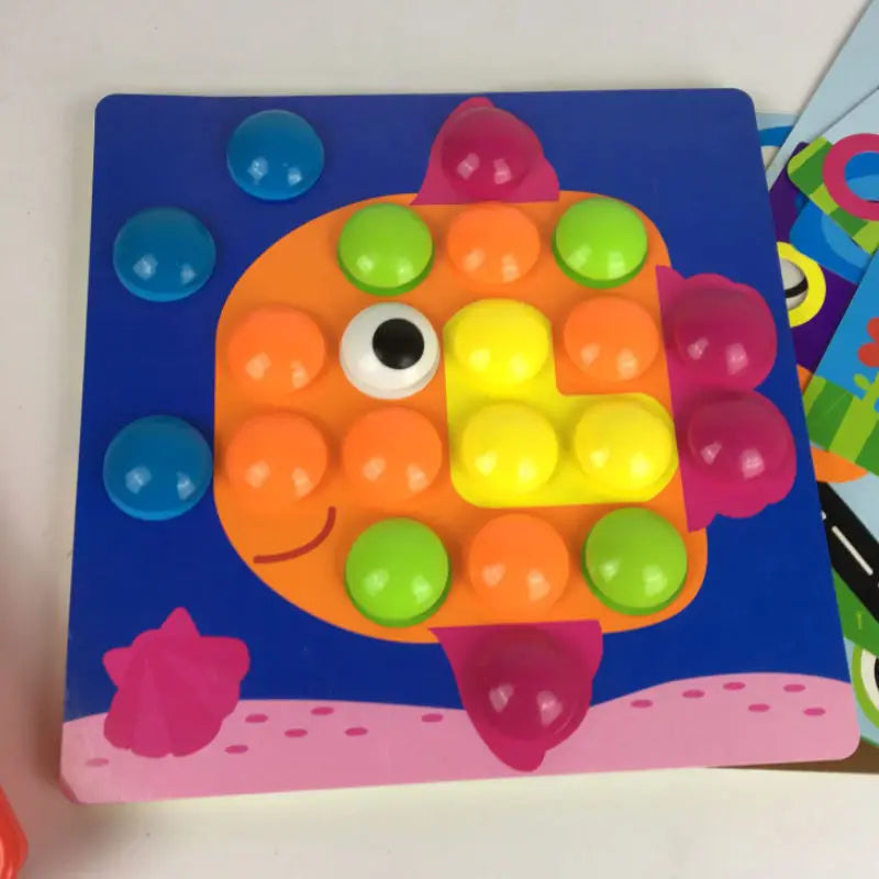 Mozaïek Prikbord Junior l Vanaf 2 Jaar l Montessori Spel & Activiteiten Bord