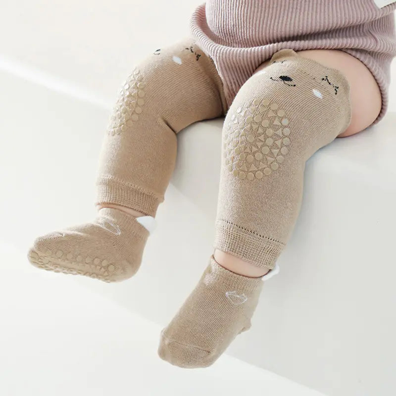 1 Paar Beschermsokken Baby & Peuters l Anti Slip, Knie Bescherming en been verwarming