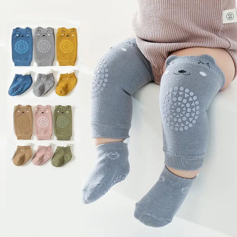 1 Paar Beschermsokken Baby & Peuters l Anti Slip, Knie Bescherming en been verwarming