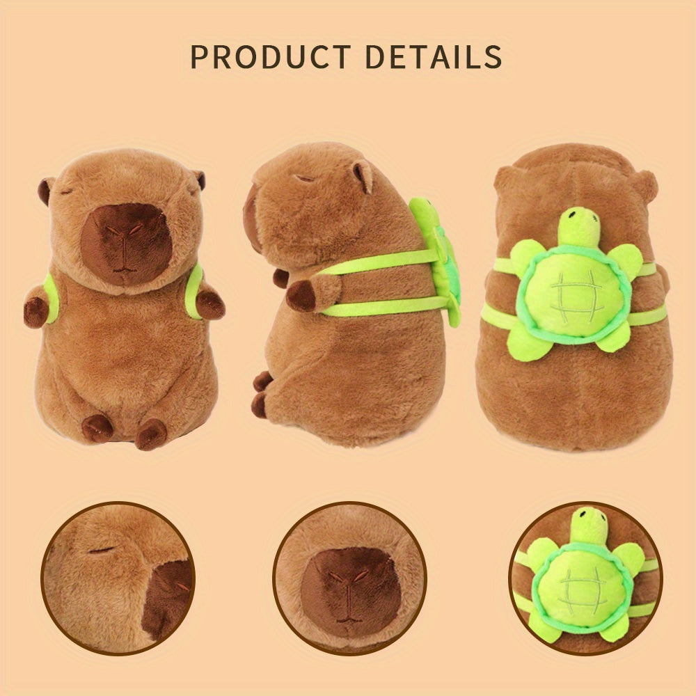 Knuffelige Capybara Pluche Dier | Comfortabel Polyester, Khaki/Mengkleuren, Ideaal voor Kinderen en Verzamelaars