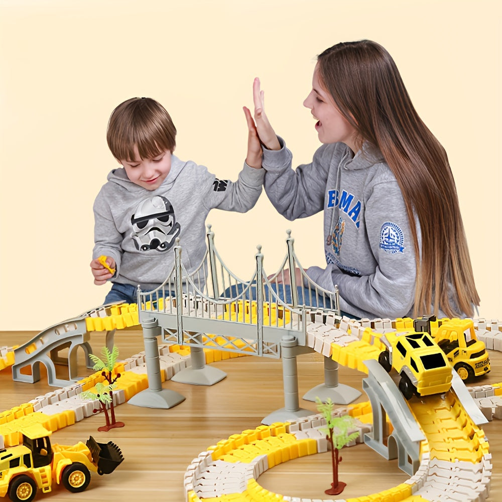 DIY Elektrische Speelgoed Auto met Spoor | Educatief Engineering Speelgoed voor Kinderen | Perfecte Halloween en Kerstcadeau