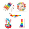 5-in-1 Montessori Houten Speelgoed Set l Baby speelgoed vanaf 6 maanden