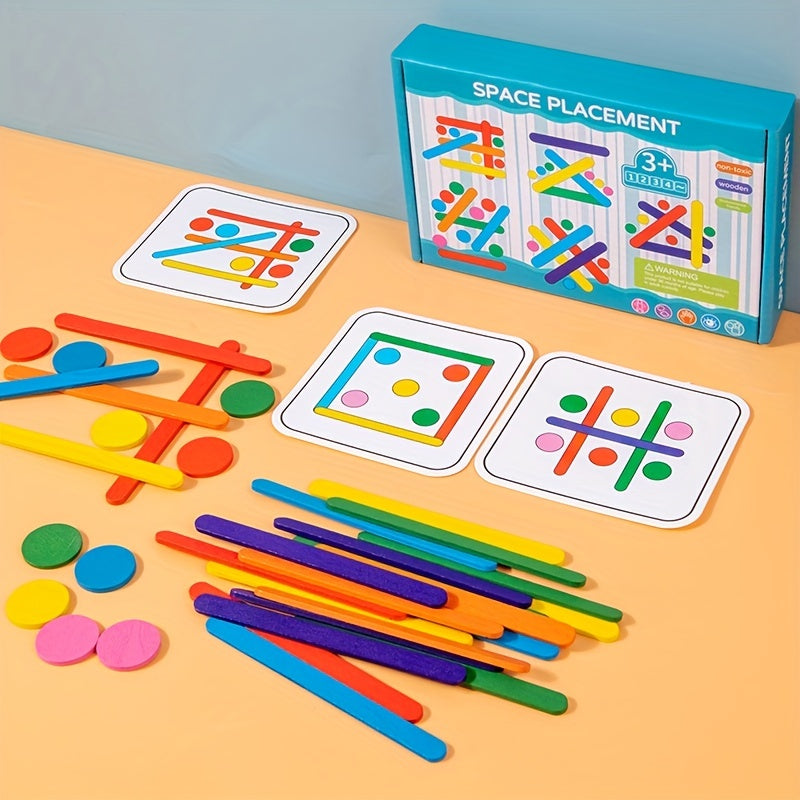 Popsicle Puzzel Spel | Educatief Houten Rekenspeelgoed | Matchstick Breinbrekers voor Peuters | Perfect Kerst- & Halloween Cadeau!