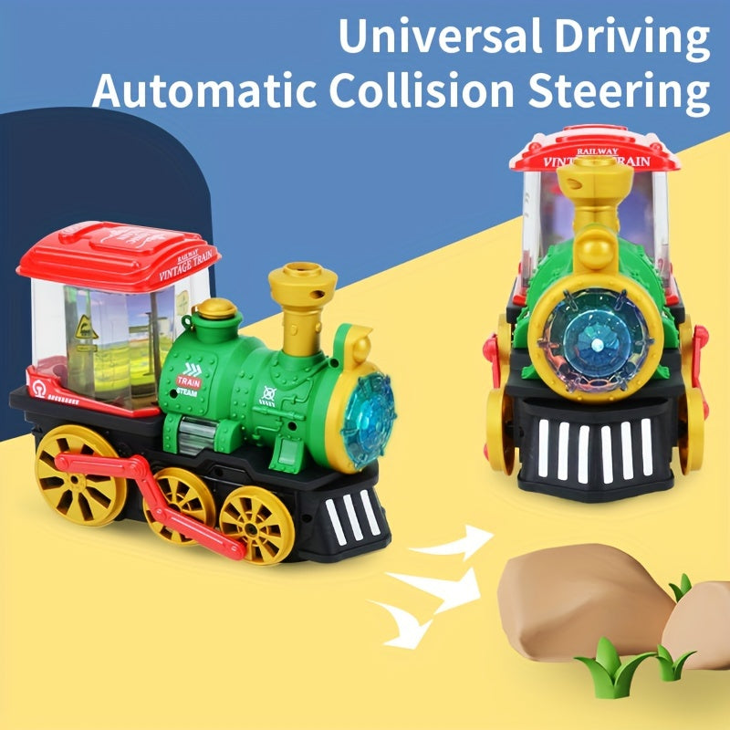 Interactieve Stoomtrein Speelgoed | Elektrische Locomotief met Rook, Licht & Geluid | Perfect Cadeau voor Kinderen 3-5 Jaar