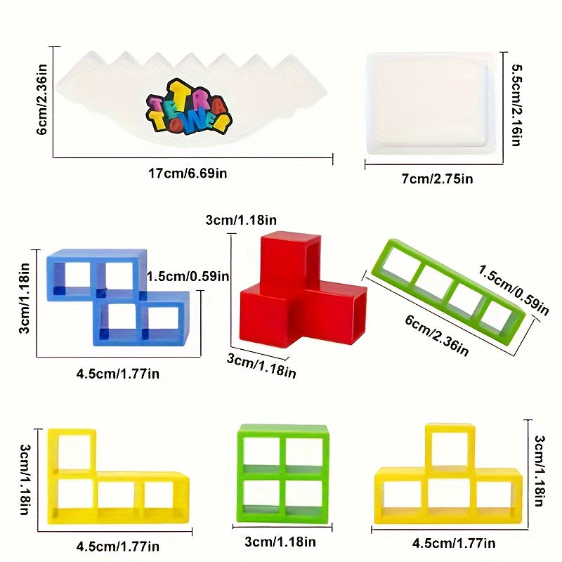 Stapelen en Balanceren Spel | Uitdagend Interactief Stapelspeelgoed met Willekeurige Kleuren - Perfect voor Familieband Binnenactiviteit voor Kinderen en Volwassenen