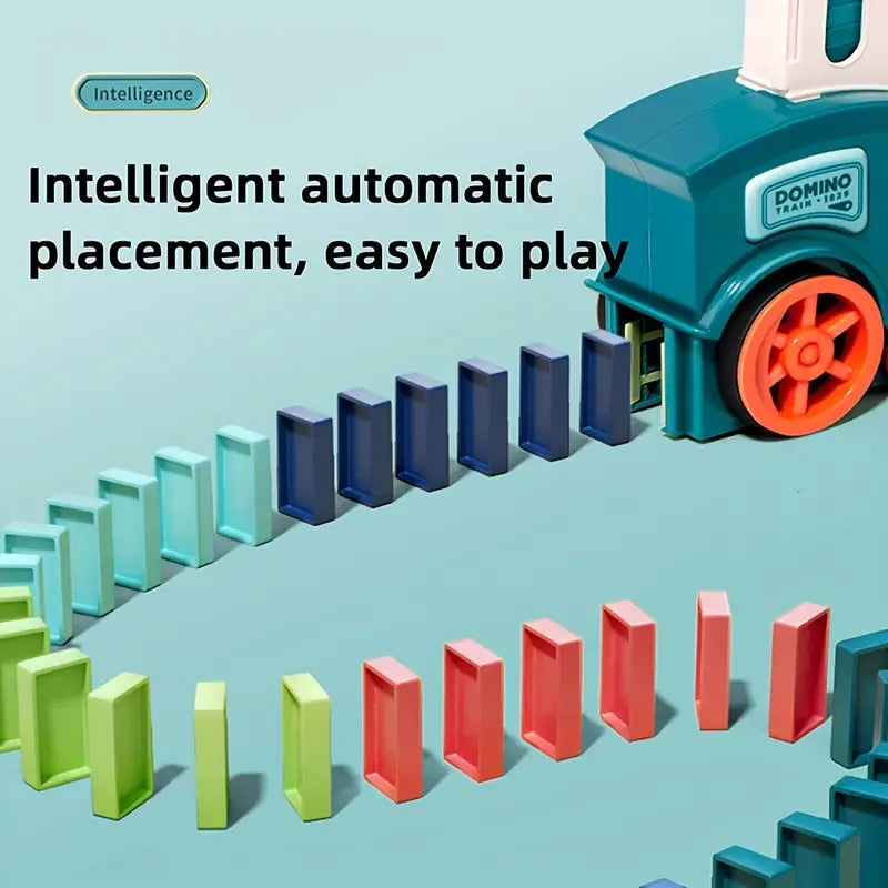 Leuke en educatieve Domino Rally elektrische treinset | Creatieve bouwstenen voor kinderen