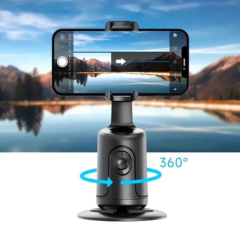 StabilizePro l Auto Gezicht Tracking Camera Telefoon Houder l AI Statief l 360 Graden Rotatie