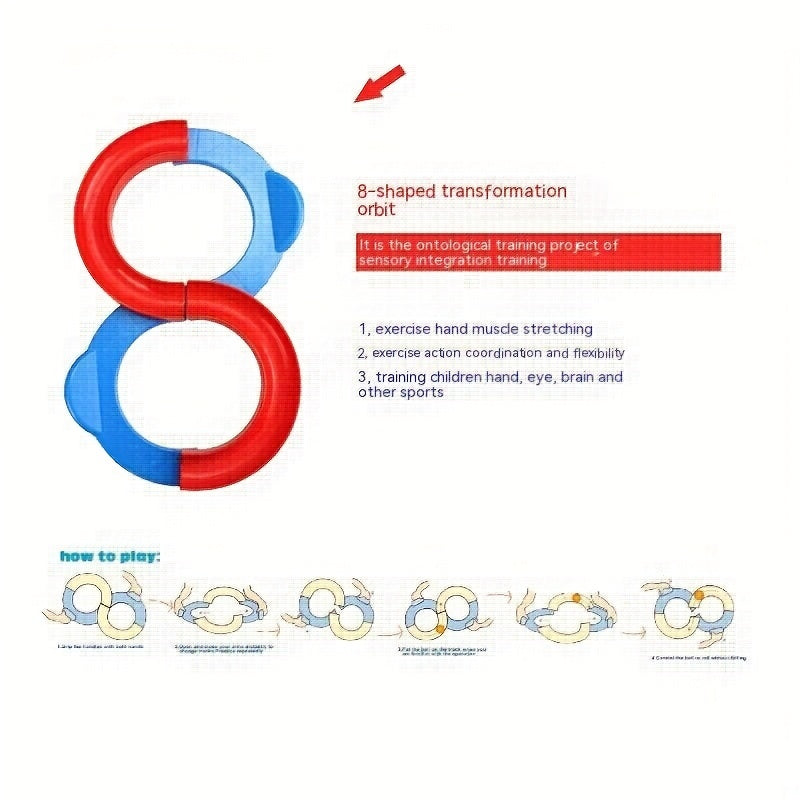 Grote Sensorische Integratie Training Wetenschappelijke Puzzel | 8-Cijferig Baan Speelgoed - 88 Baan Schudbal Hand-Brein Flexibele Coördinatie Trainingsspeelgoed voor Kinderen