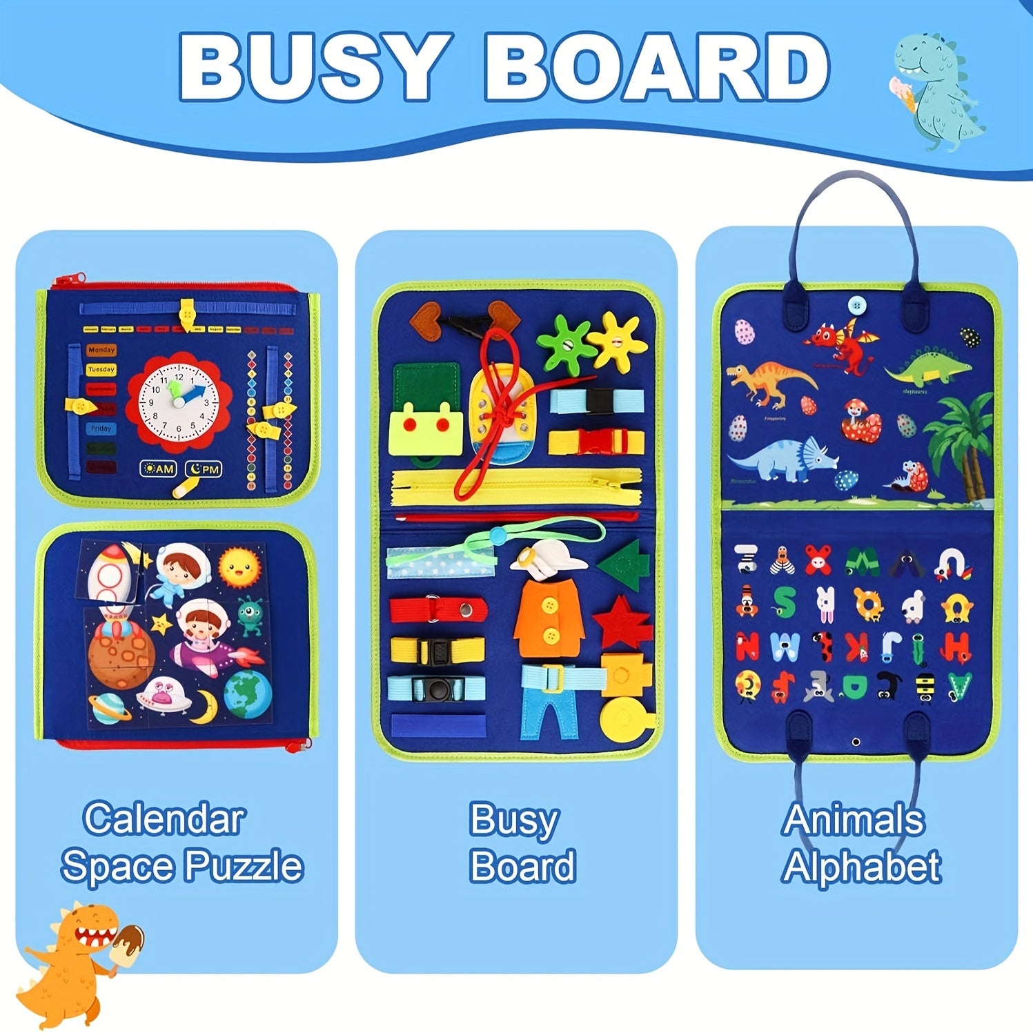 25-in-1 Educatieve Busy Board | Motorische Ontwikkeling & Sensorisch Speelgoed voor Peuters | Perfect Reisspeelgoed & Cadeau!