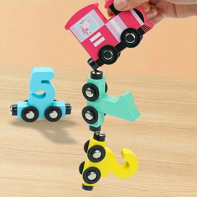 Magnetische Puzzeltrein, Magnetisch speelgoed met kinderraadsel