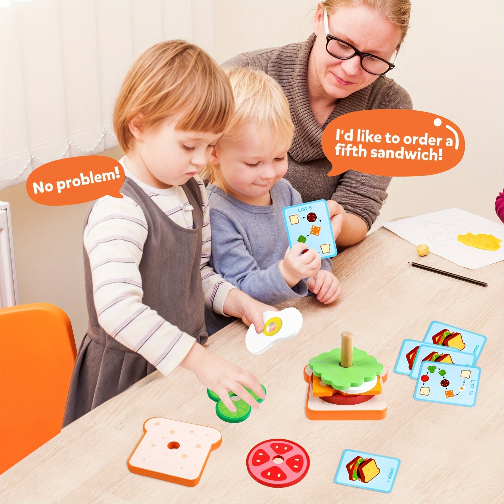 Verbeter de Oog-Handcoördinatie met Houten Sorteer- & Stapelspeelgoed | Perfect Kerst- & Halloween Cadeau voor Kinderen!