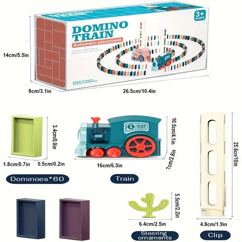 Leuke en educatieve Domino Rally elektrische treinset | Creatieve bouwstenen voor kinderen