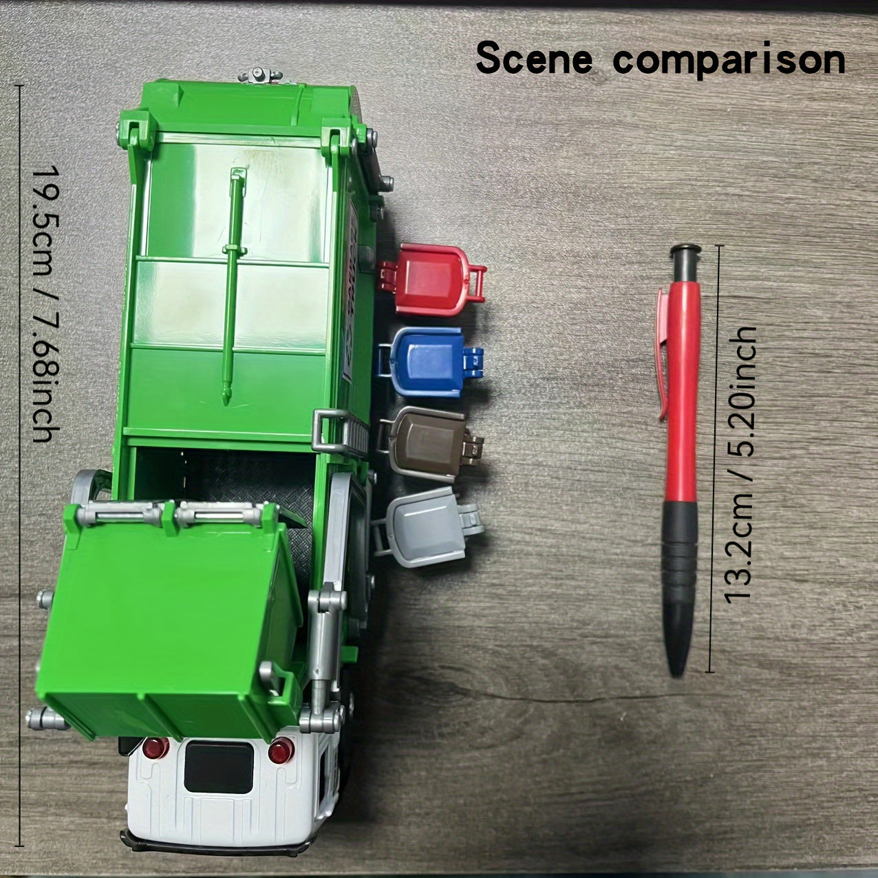 Gesimuleerde Alloy Vuilniswagen Speelgoed - Afval Sorteren & Schoonmaakmodel, Perfect Cadeau voor Jongens