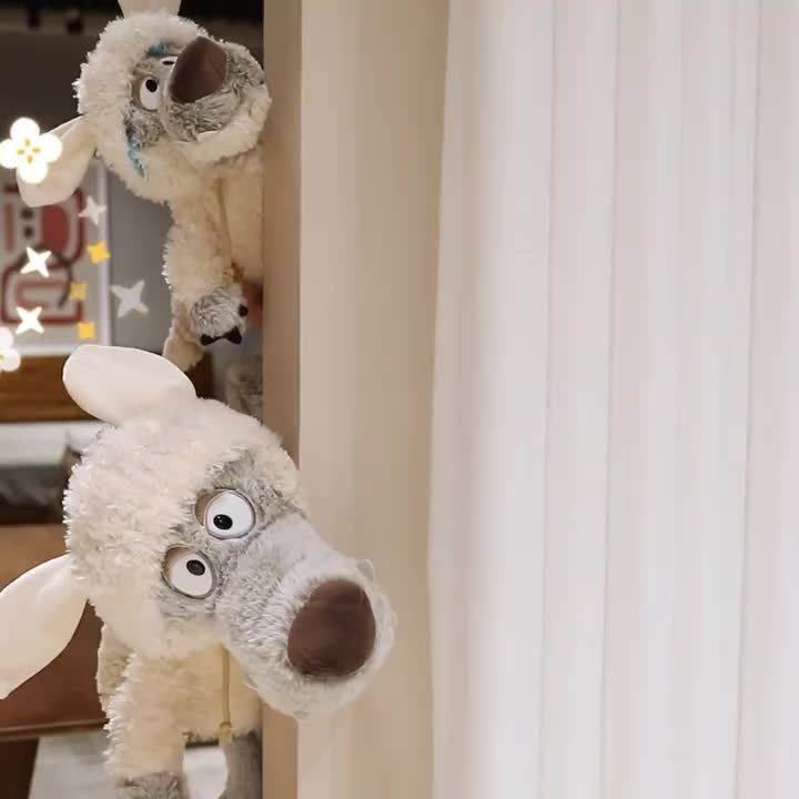 Knuffelige Wolf in Schaapskleren Pluche - Zachte Polyester Knuffel, Cartoon Decor, Perfect Cadeau voor Kinderen 0-3 Jaar