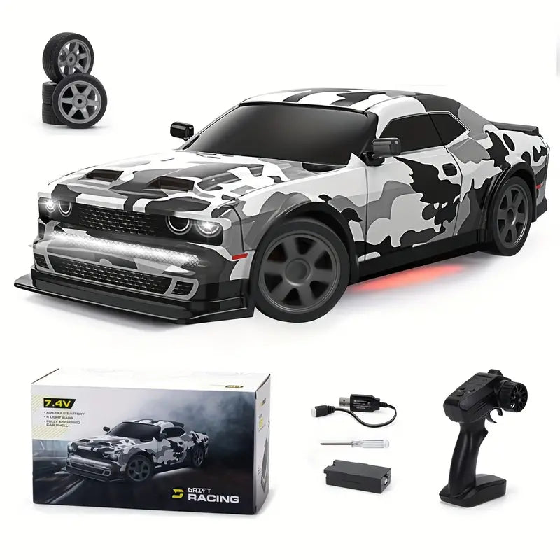 RC Bestuurbare Mustang Auto l met 4 Koplampen en Afstandbediening l 1:16 4WD