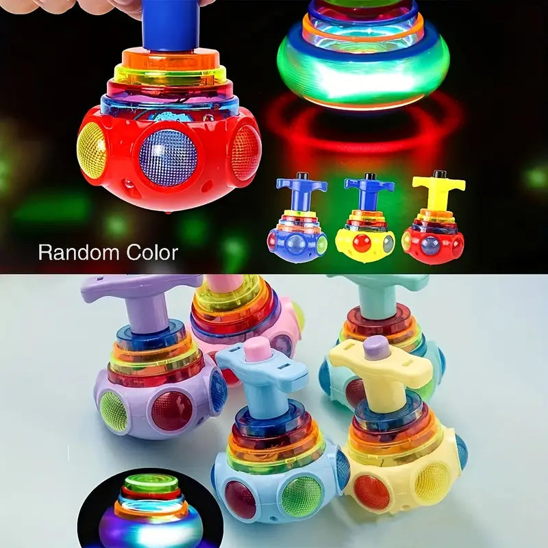 Kleurrijke Roterende Gyroscoop | LED Spinner met Muziek voor kinderen