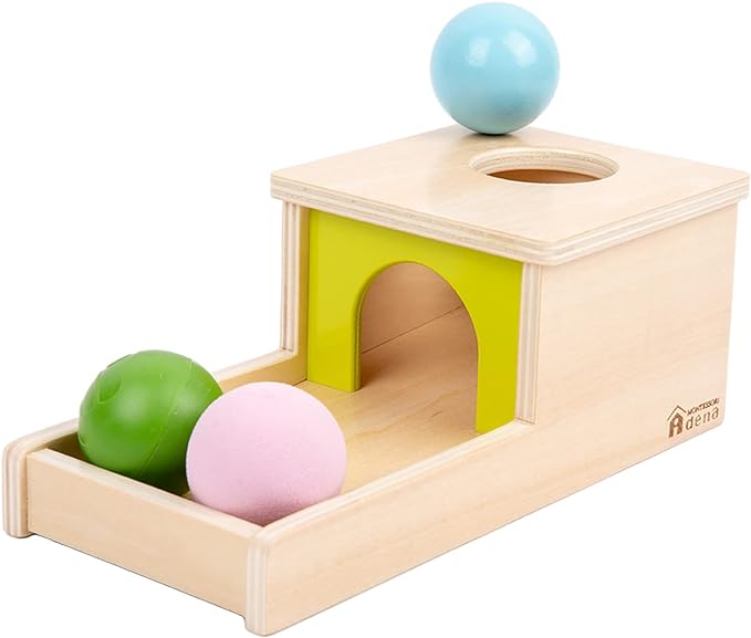 Montessori Voorwerpendoos met Drie Ballen l Baby 6 tot 12 Maanden