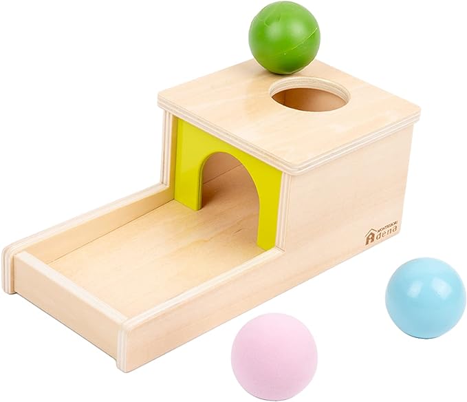 Montessori Voorwerpendoos met Drie Ballen l Baby 6 tot 12 Maanden