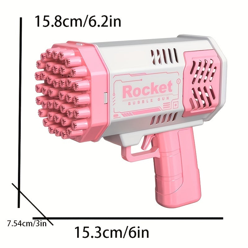 40 Gaten Handheld Bellenwerper | Draagbaar Elektrisch Automatisch Bellenpistool met LED Licht voor Jongens en Meisjes vanaf 2+ Jaar