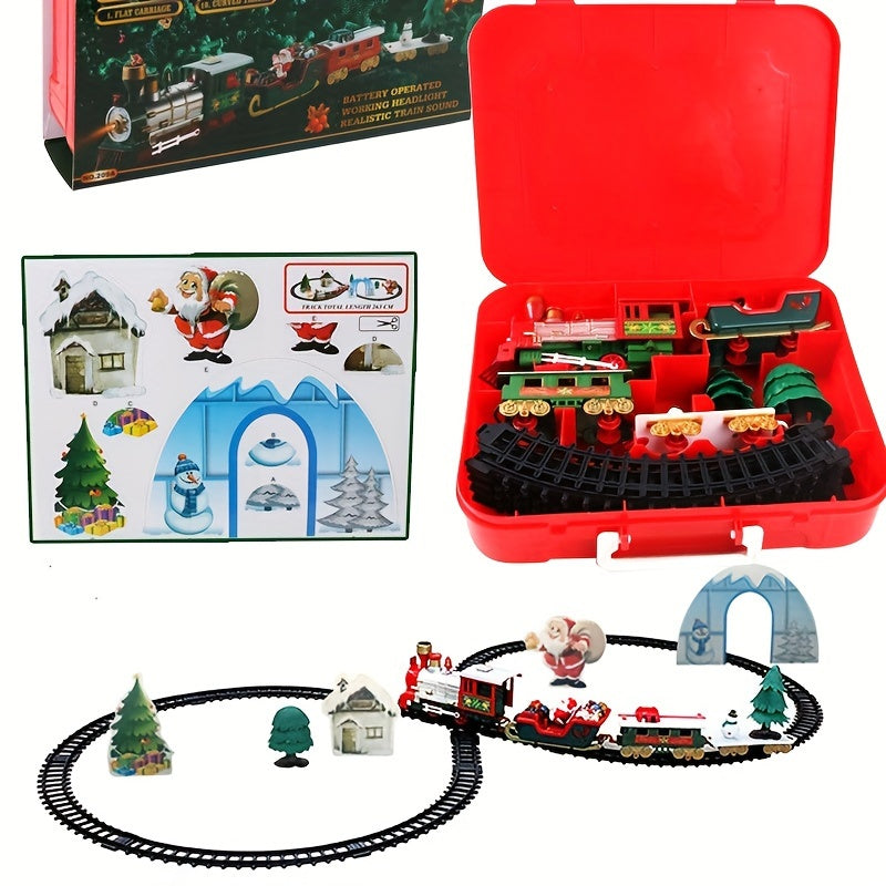 Deluxe Elektrische Kersttrein Speelgoed Set - Leuk & Educatief Model met Rails | Perfect Kerst- & Feestdagen Cadeau