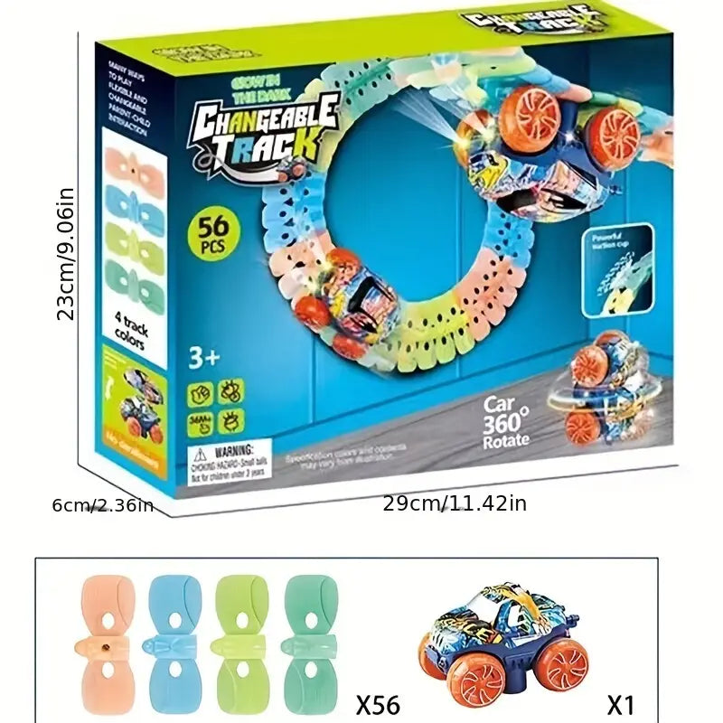 Race Speelgoed Set Glow in The Dark l Baby, Peuters en Jongens 1, 2, 3, 4+ Jaar