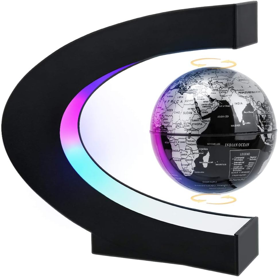 WorldArt l Magnetische Drijvende wereldBol met RGB LED