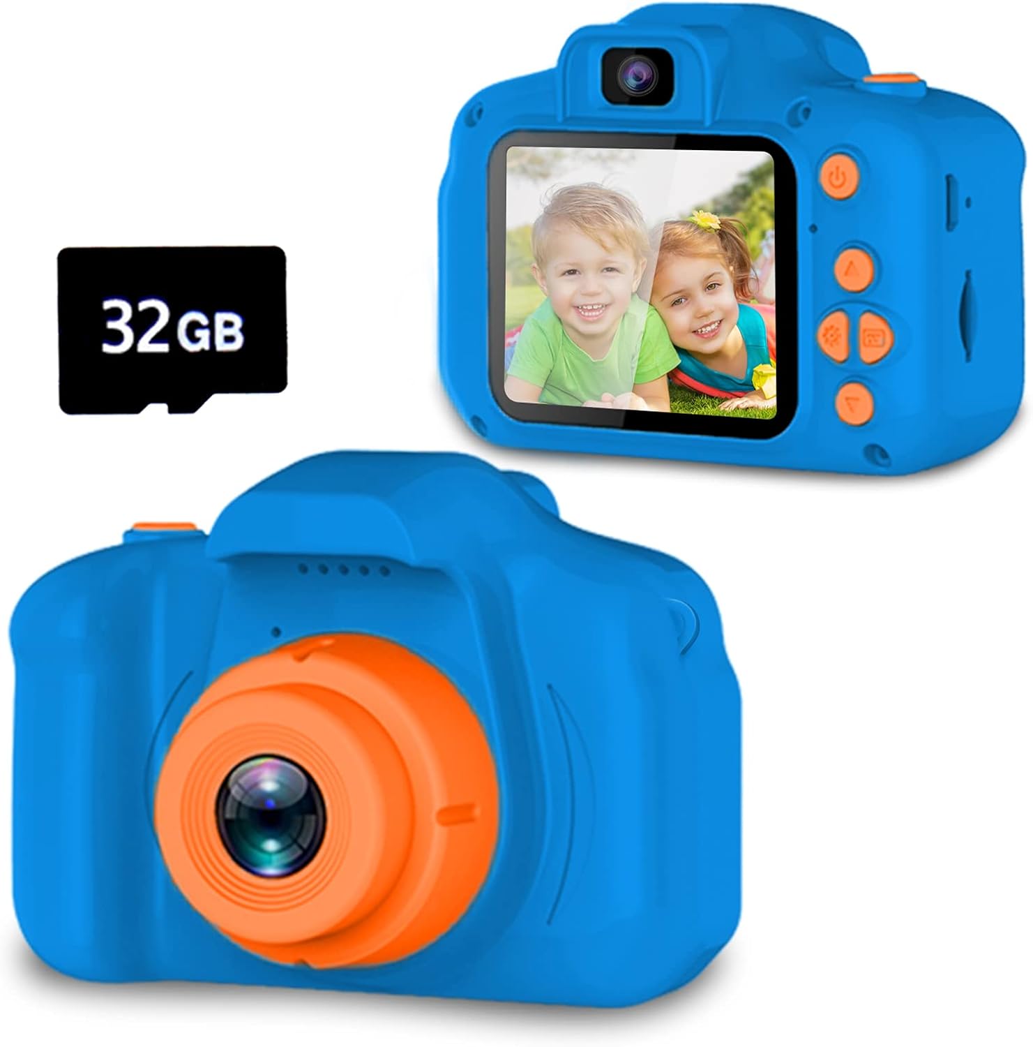 HD Selfiecamera voor Kinderen | Draagbare Digitale Videocamera met 32GB SD-Kaart voor Kinderen van 3-9 Jaar