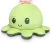 Omkeerbare Octopus Plushie - Paars + Blauw - Schattige Sensory Fidget knuffeldieren die je stemming laten zien, Boos Blauw + Gelukkig Paars, 4 inch