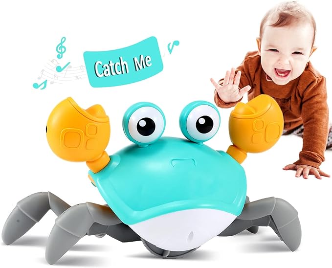 Kruipende Krab Baby Speelgoed Jongen & Meisje - Zuigeling Speelgoed - Baby's Jongen Leren Kruipen vanaf 6 maanden. Lopen Peuter vanaf 36 Maanden