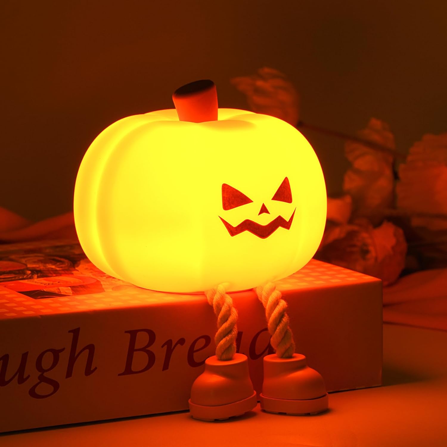 Pumpkin LED Nachtlampje - Dimbare Siliconen Touch Lamp voor Kinderen & Volwassenen | Oplaadbare Bedlamp & Halloween Decor