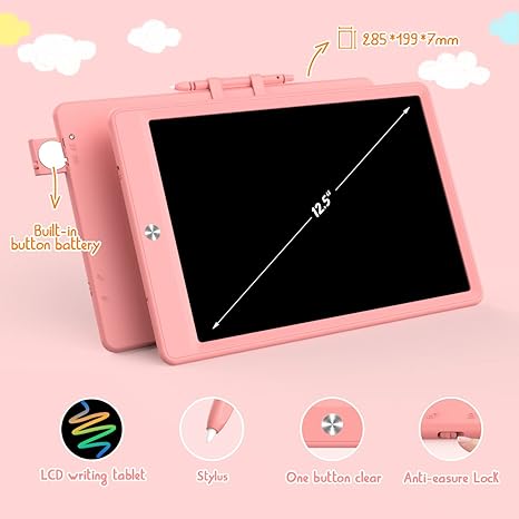 LCD Schrijven & Tekenen Tablet Doodle Board 12,5 inch - Speelgoed Kinderen vanaf 3, 4, 5, 6+ jaar