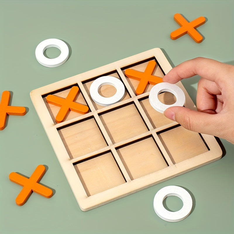 Tic-tac-toe Negen-Vaks Houten XO Welgevormd Spel | Ouder-kind Interactie | Kinderpuzzel Bouwblokken Ontwikkelingsspeelgoed