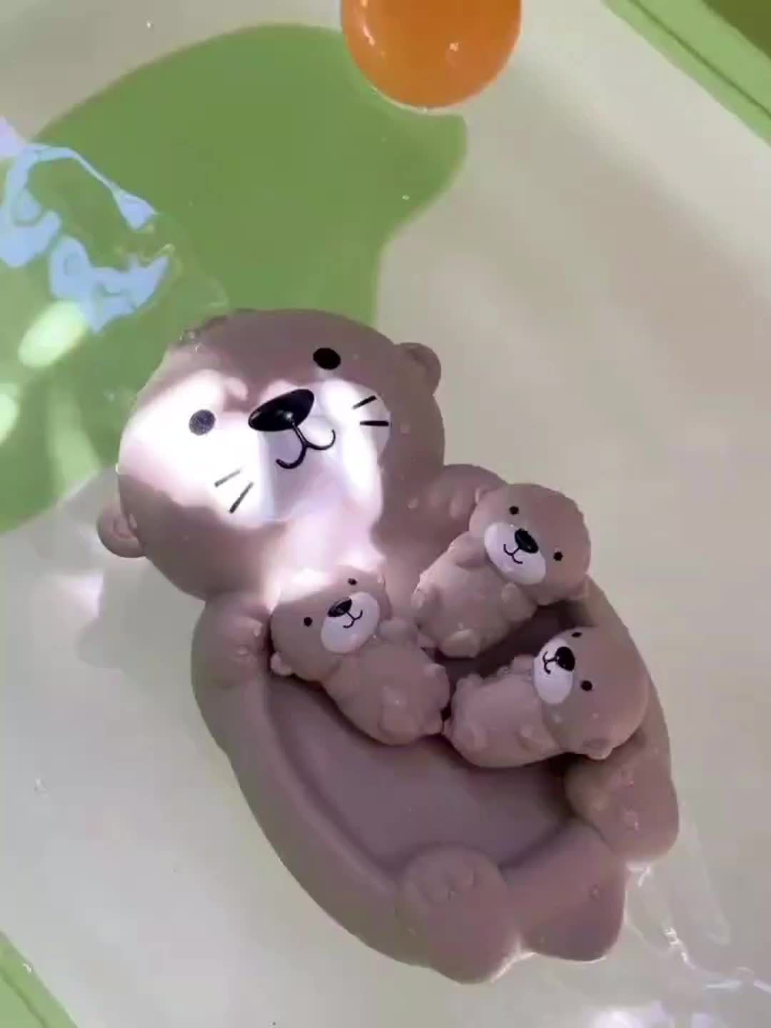 Schattige Otter Badspeelgoed Set | Dierenvormige Drijvende Waterspeeltjes, Perfect voor Badplezier