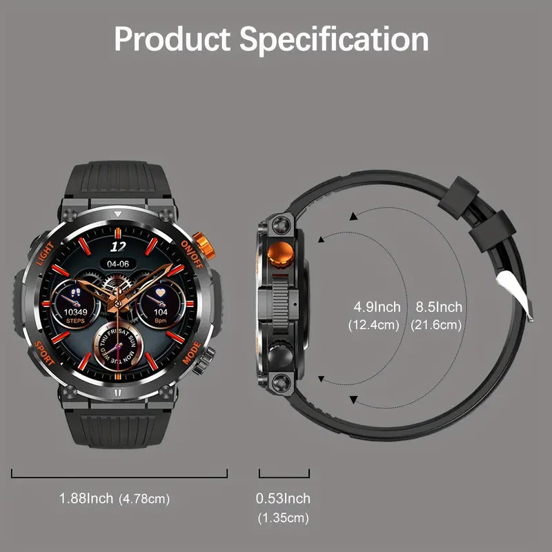 Smartwatch X4 Voor Mannen l Sporten, Bellen, Fitness Tracker l Android & iPhone