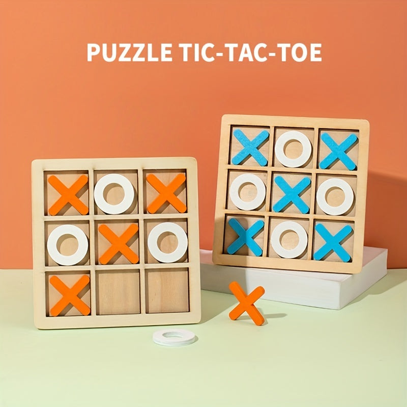 Tic-tac-toe Negen-Vaks Houten XO Welgevormd Spel | Ouder-kind Interactie | Kinderpuzzel Bouwblokken Ontwikkelingsspeelgoed