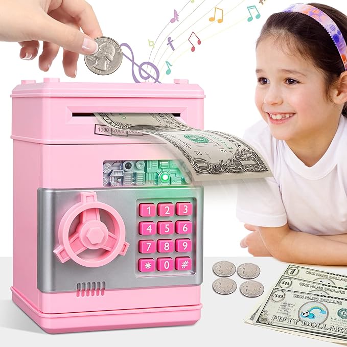 Roze Spaarpot | Pinautomaat voor Kinderen 5-7