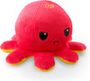 Omkeerbare Octopus Plushie - Paars + Blauw - Schattige Sensory Fidget knuffeldieren die je stemming laten zien, Boos Blauw + Gelukkig Paars, 4 inch