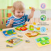 8-Delige Houten Montessori Puzzels | Baby Puzzels voor Peuters 1-3 jaar oud