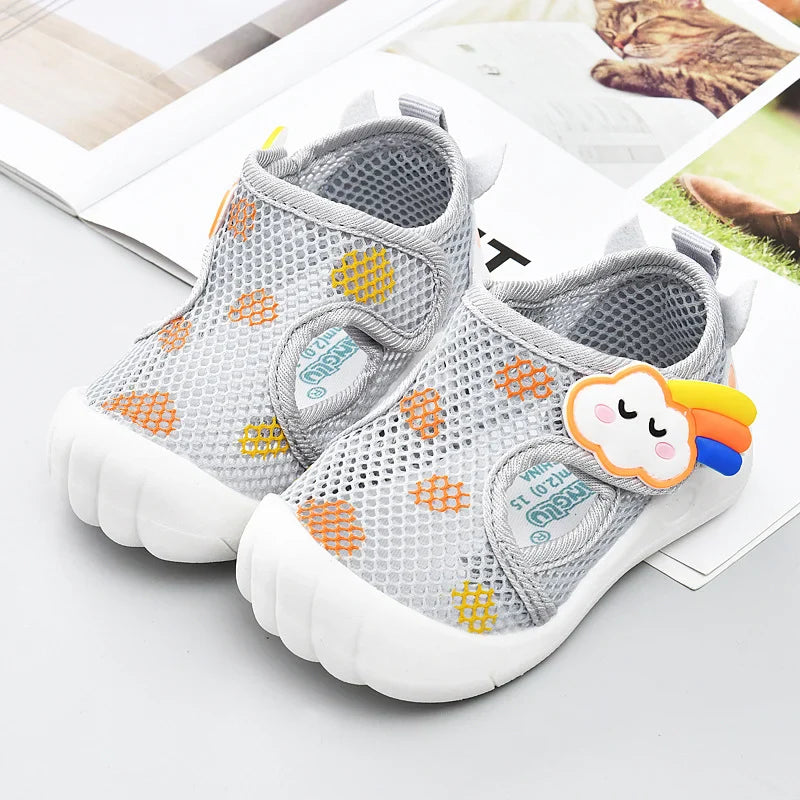 Ademende Baby Schoentjes met Anti Slip voor Lente en Zomer l Comfy & Sneakers