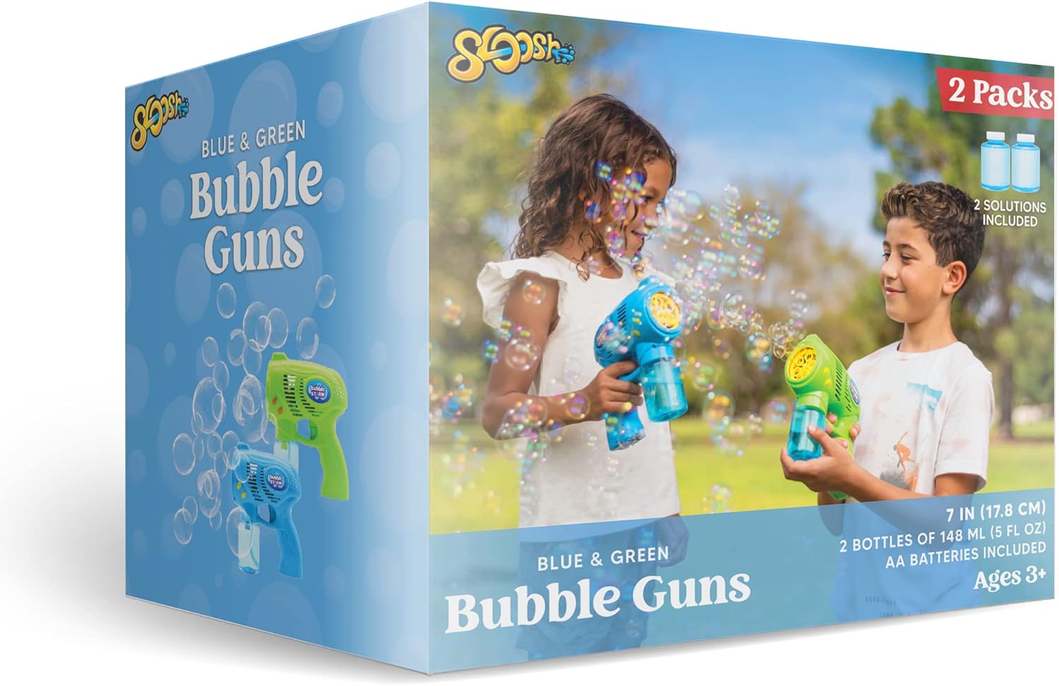 Kinder Bubbelpistool, navuloplossing, Bubbelpistolen Kinderen 4-8, Bubbel Machine Pistool voor Peuters 1-3, Bubbelpistool Blaster Speelgoed Buiten