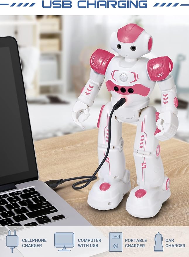 Robot met Afstandsbediening Roze l voor Kinderen 4 5 6 7 8 Jaar l Jongens & Meisjes