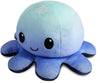 Omkeerbare Octopus Plushie - Paars + Blauw - Schattige Sensory Fidget knuffeldieren die je stemming laten zien, Boos Blauw + Gelukkig Paars, 4 inch