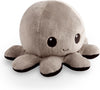 Omkeerbare Octopus Plushie - Paars + Blauw - Schattige Sensory Fidget knuffeldieren die je stemming laten zien, Boos Blauw + Gelukkig Paars, 4 inch