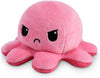 Omkeerbare Octopus Plushie - Paars + Blauw - Schattige Sensory Fidget knuffeldieren die je stemming laten zien, Boos Blauw + Gelukkig Paars, 4 inch